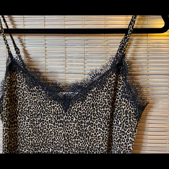 Micheal Kors slip dress, animal print, lace trim - Picture 5 of 15